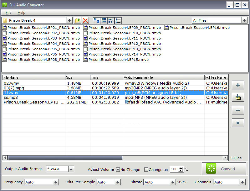 Full Audio Converter Screenshot